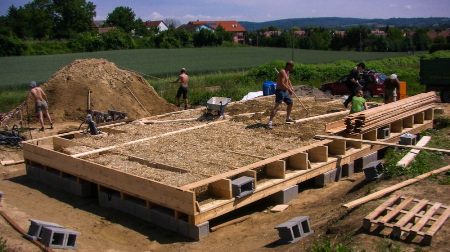 strohgedämmte bodenplatte